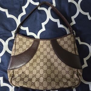 Gucci Brown Monogram Shoulder Bag